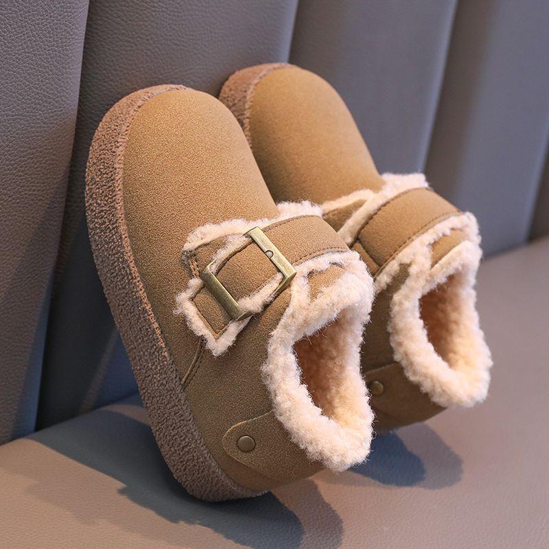 

Girls cotton shoes 2025 winter new versatile velvet girls Birkenstock shoes children s warm fluffy shoes snow cotton 26 yards inner length 16.6cm хакі