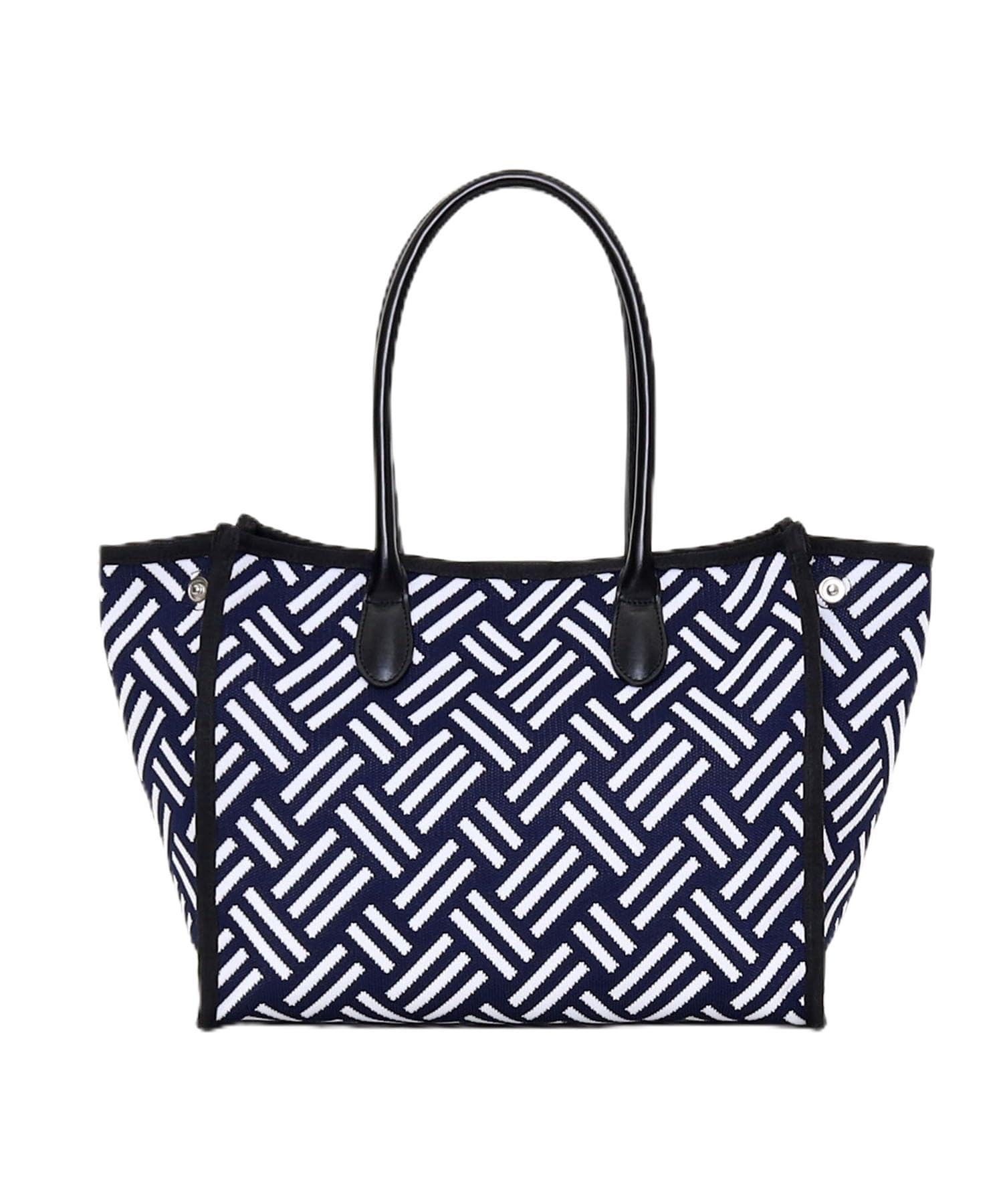 

Tote Bag Janie Patterned Mesh Fabric Square Tote Compatible 2313311014 Navy [Nana Noel] Bag/A4 Women s (375)