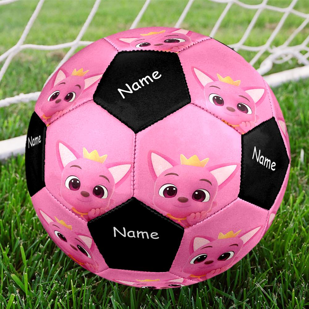 Pallone da Calcio Personalizzato Pinkfong Wonderstar, Misura 5, Adatto sia per Partite Indoor che Outdoor, un Regalo Adatto a Tutti.