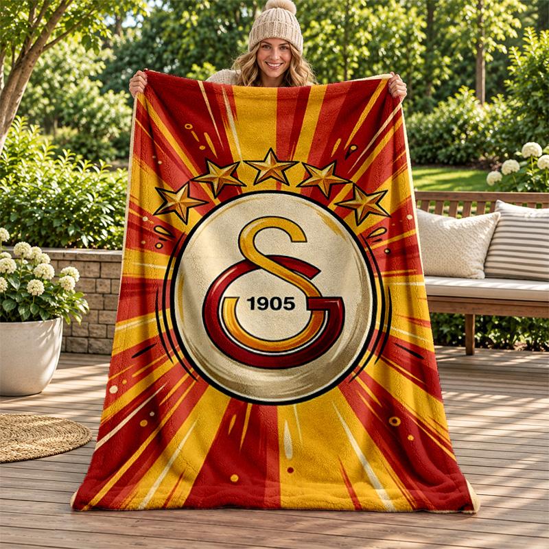 Galatasaray blanket Flannel Blanket Soft Cozy Plush Throw for Sofa Bed Lightweight Home Decoration Gifts for Christmas various holidays