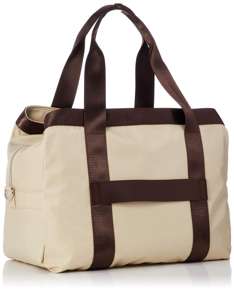 Lee Boston Bag with Lee Logo Silver Foam Lightweight Nylon Diaper Beige Print, Twill, 2-Way Bag/Shoulder Bag,