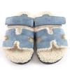 Great HERMES Sandals Gypre Blue Suede Leather Women 36 Used