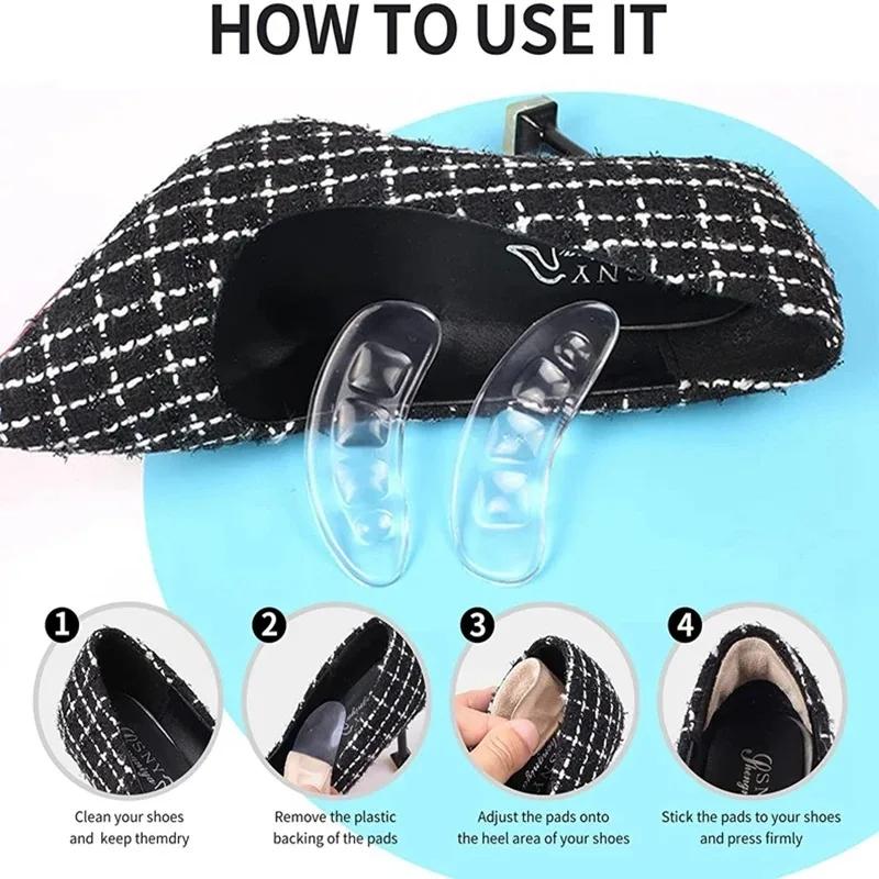 Anti Slip Silicone Self-adhesive Front Palm Rest Women's Heel Pad Soft Padding Adjustable Size Pad Foot Care Insoles