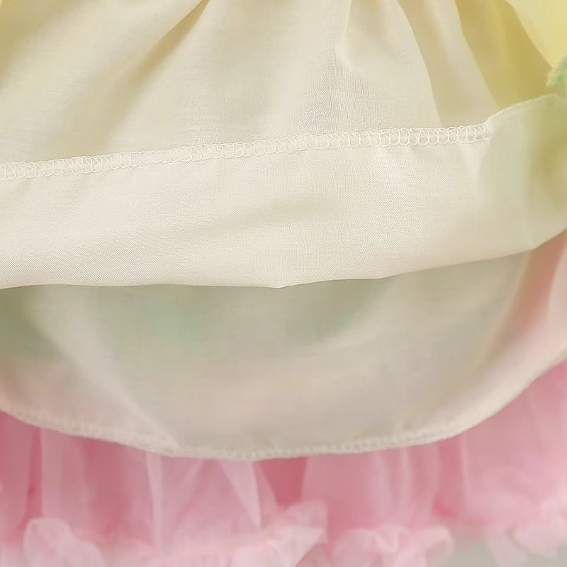 Falda de Media Longitud para Niñas Verano Nuevo Estilo Falda Tutú para Niñas Falda de Hilo Abullonada para Niños Falda Corta de Princesa para Bebé