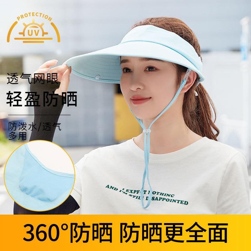 Sommer Outdoor Damen Sonnenschutz Sonnenhut UV-Schutz Bergvisier Abnehmbarer Schal Maske Fischerhut