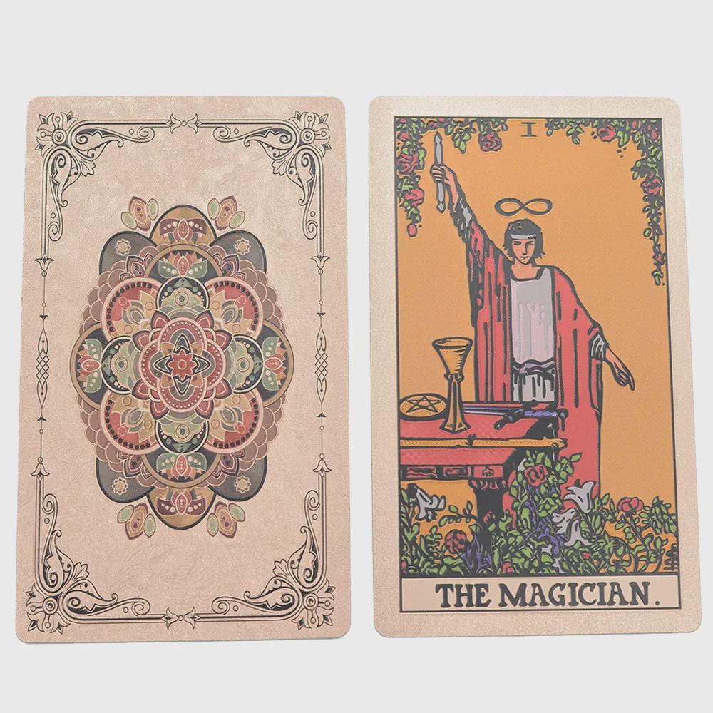 July Waterproof Gold Foil Tarot Cards - Rose Design