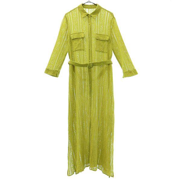 

Mila Owen race Long sleeve knit Long dress green Women Used