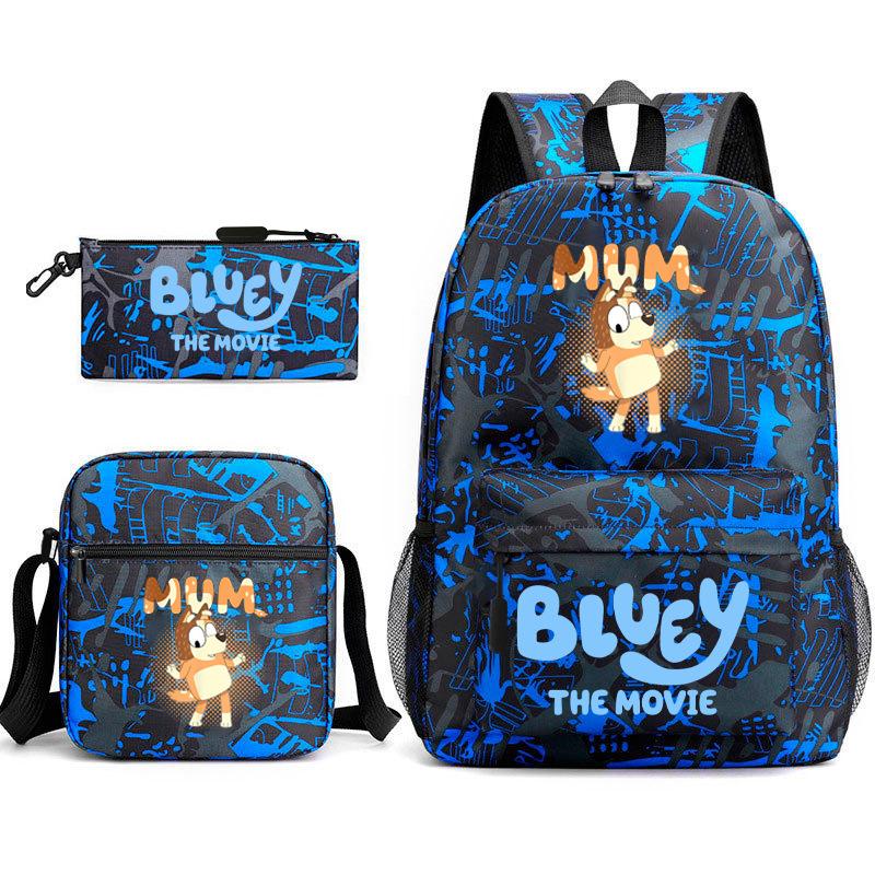 New Product, Bruwangwang Student Schoolbag, Fashionable and Popular, Backpack, Shoulder Bag, Pencil Bag, Three-piece Set.