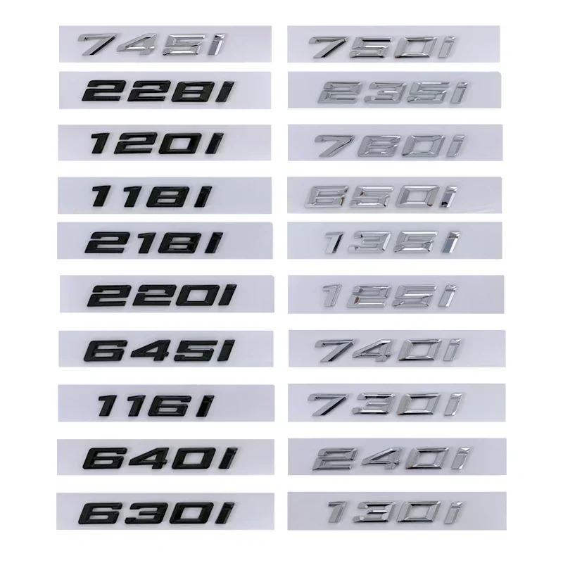 3D ABS Chrome Black Car Rear Trunk Letters Badge Sticker For BMW Lettering 1 2 3 4 5 6 7 Series Logo Emblem Auto Accessories