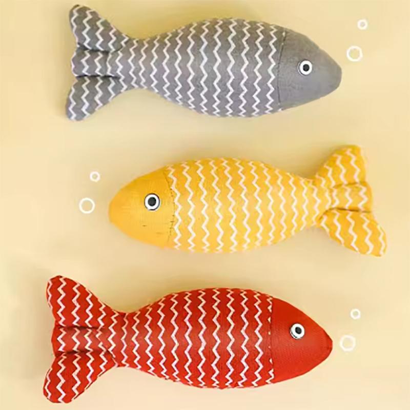 Cat Toy Simulation Fish Cat Mint Toy Tear Resistant and Wear-resistant Cat Chew Toy Cat Pillow Cat Sports Kick Toy