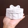 3D Heart Bow Shape Candle Jar Silicone Mold DIY with Lid Flowerpot Plaster Resin Storage Box Craft Molds Home Christmas Decor