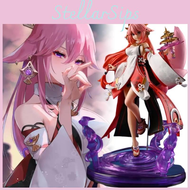 Impact Yae Genshin Miko Figurine Game Cartoon Model Toys Statuary Xmas Gifts