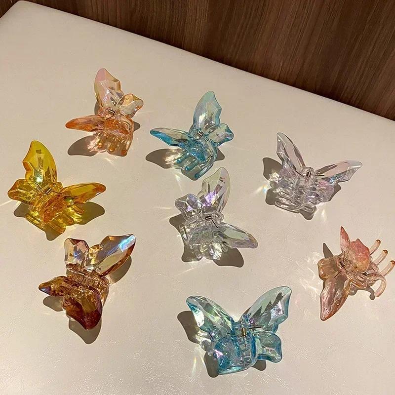 Summer Women Fashion Mermaid Crystal Butterfly Hair Clip Sense of Luxury Elegant Design Women Fashion Exquisite Birthday Gifts