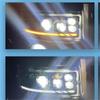 Enhanced LED Headlights for Scania G440: Four Low Beams & Eight High Beams.