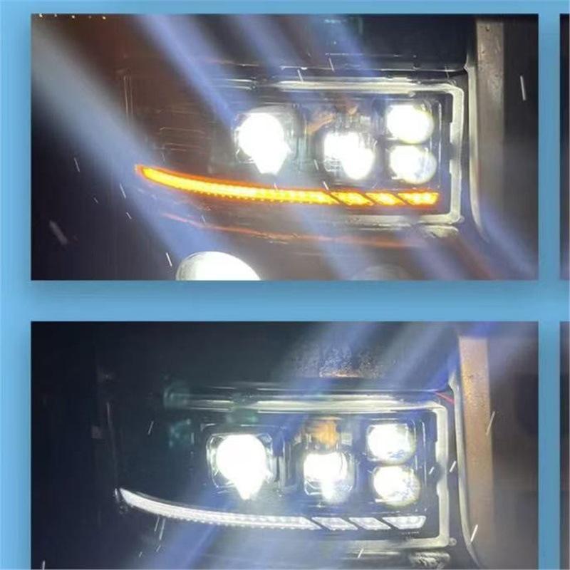 Enhanced LED Headlights for Scania G440: Four Low Beams & Eight High Beams.