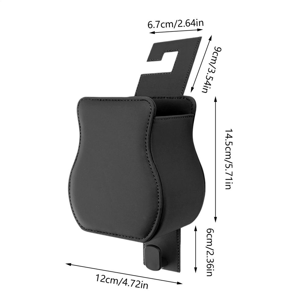 

Car Water Bottle Holder Seat Back Organizer Cup Holder for Car Leather Box Organization and Storage for Water Bottle Phone Keys чёрный