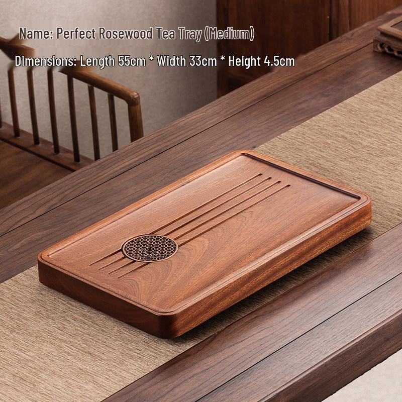 Rosewood Solid Wood Tea Tray - Elegant Chinese Tea Table & Brewing Set
