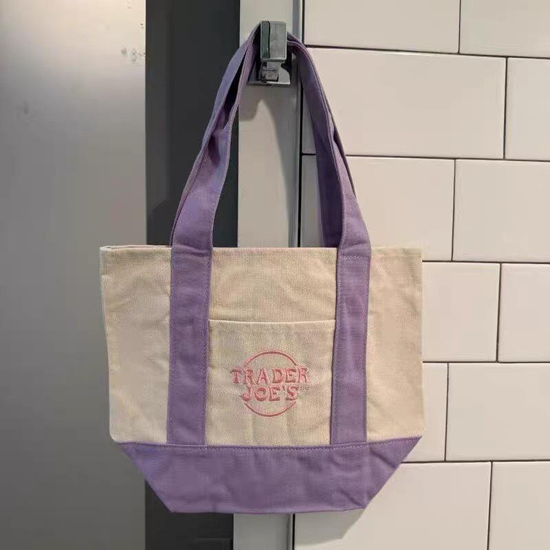Geantă Mini Tote din Pânză Ecologică Trader Joe's, Capacitate Mare