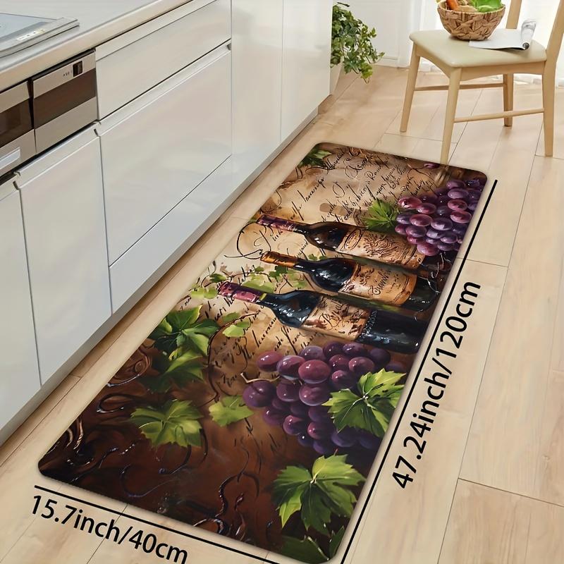 Aesthetic Wine Glass Area Rug, Soft Non-Slip Machine Washable Floor Mat for Kitchen Game Room Bedroom Living Room Home Decor