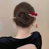 Retro Rose Hairpin For Women Chinese Style Tassel Hair Stick Pins Hair Clips Flower Handmade Hairpins Valentine's Day Headwear