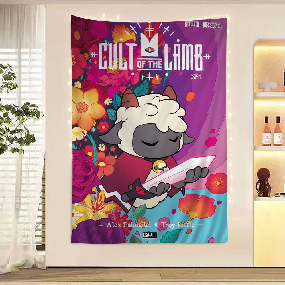 Cult Of The Lamb Fashion Hippie Wall Hanging Tapestries Bohemian Wall Tapestries Mandala INS Home Decor