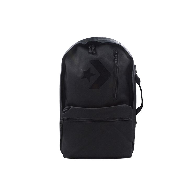 Converse Classic Casual Large Capacity Polyester Backpack Unisex Backpack Black 10008268-A08 Black