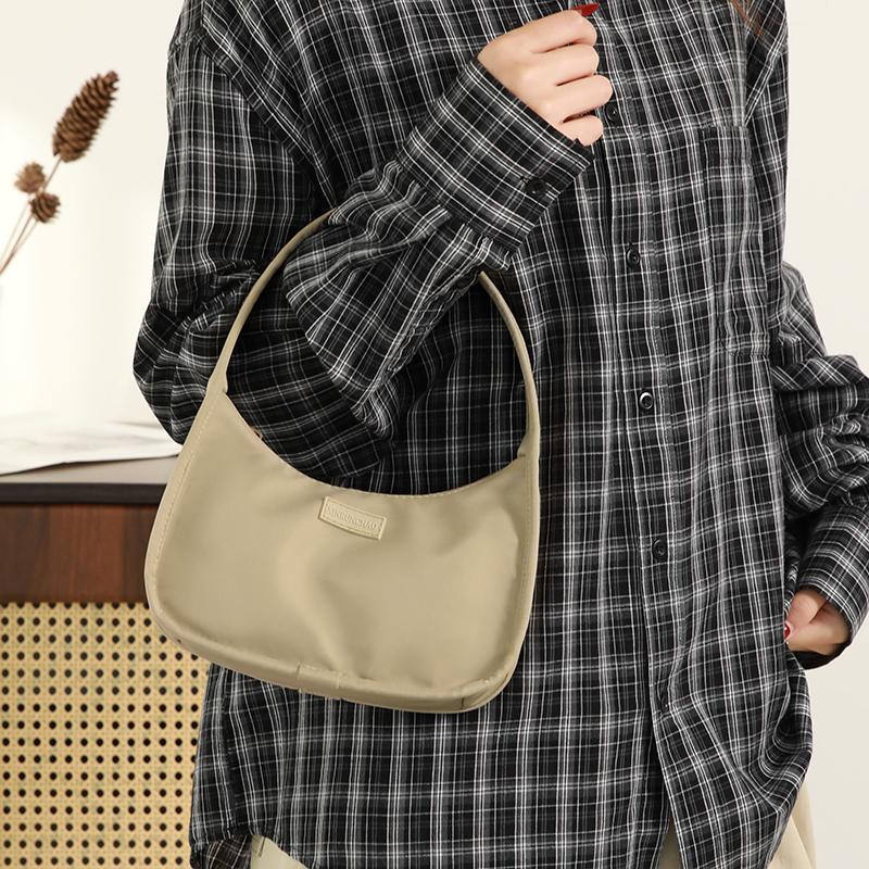 Minimalist Mini Nylon Handbag for Women Casual Underarm Bag with Multiple Color Options Great for Shopping Daily Life and Weekend Outings