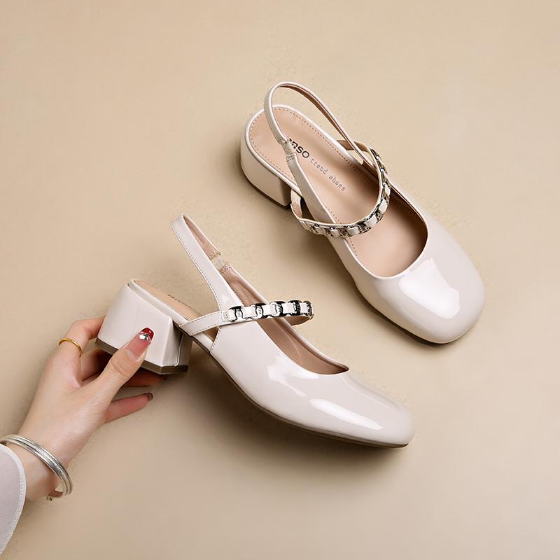 Boty Mary Jane pro ženy Nová móda Ženy na středním podpatku Single Boty Měkké a pohodlné Červené Baletní boty Zapatos De Mujer