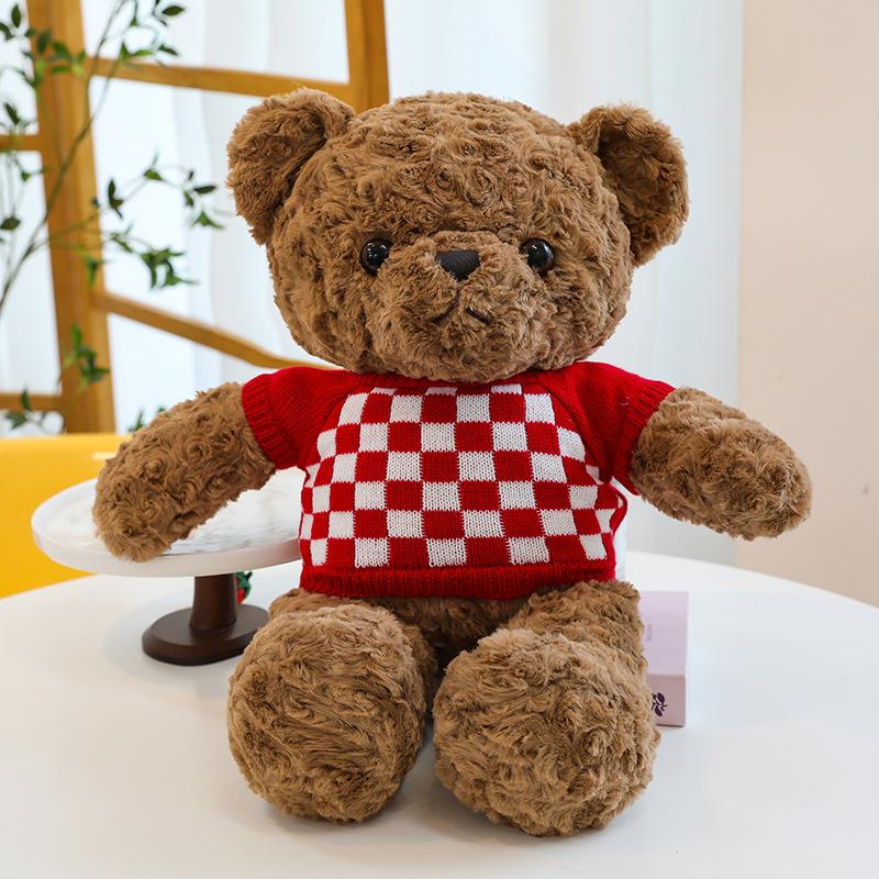 Sweater Teddy Bear Doll Plush Toy Large Hug Bear Soothing Bear Brown Bear Valentine's Day Gift