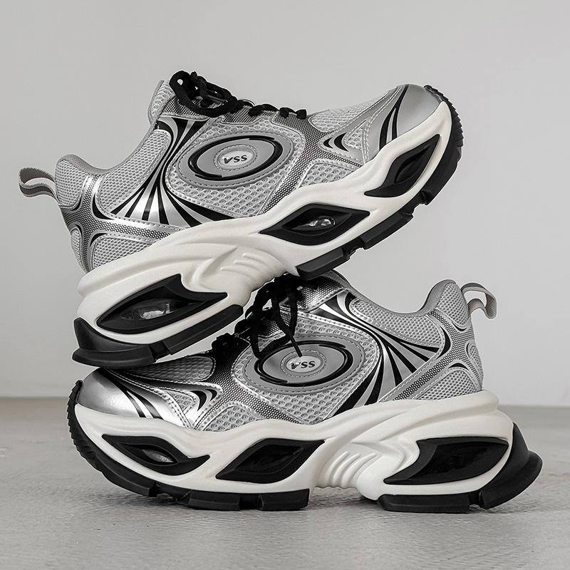 New turbo thick-soled heightening dad shoes men s mesh retro couple casual sneakers female 36
