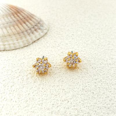 Mode Pendelaar High-End Volledig Diamant Zirconia Sneeuwvlok Oorbellen Lichte Luxe Dames Oorbellen
