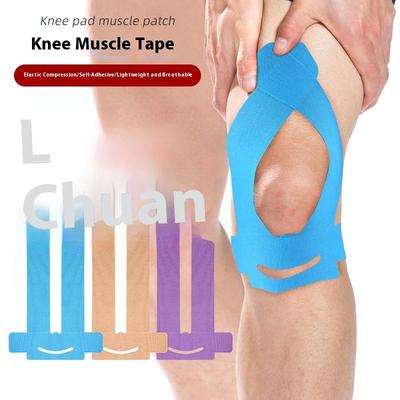 1Pcs Pre-Cut Kinesiology Tape For Knees Waterproof Elastic Breathable Athletic Tape Sports Bandage