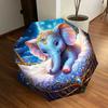 1pc Enchanted Elephant Majesty Umbrella with Plastic Handle,Suitable for All Seasons Home Travel Outdoor UmbrellaDD027