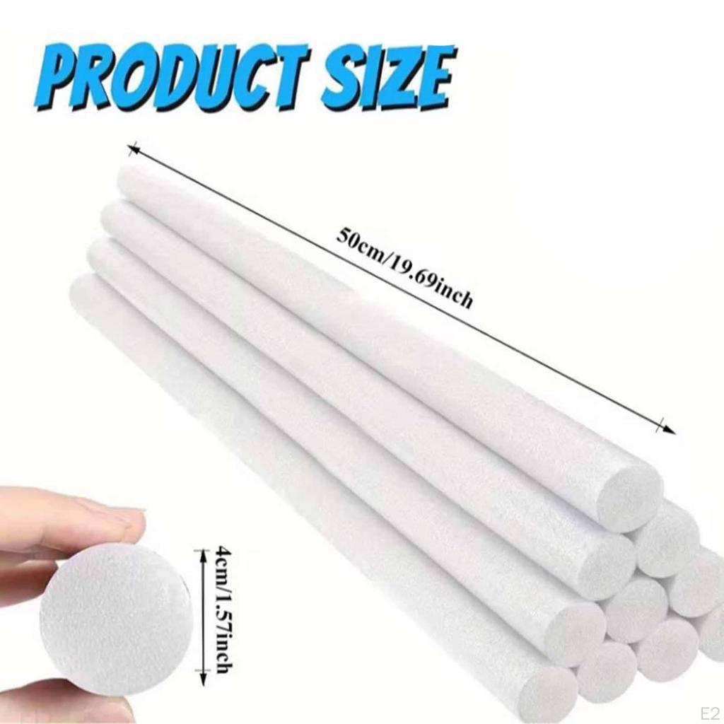 10 Foam Cylinder Rods, Craft Tubes, DIY Material, Sponge for Matching Decoration, Wedding