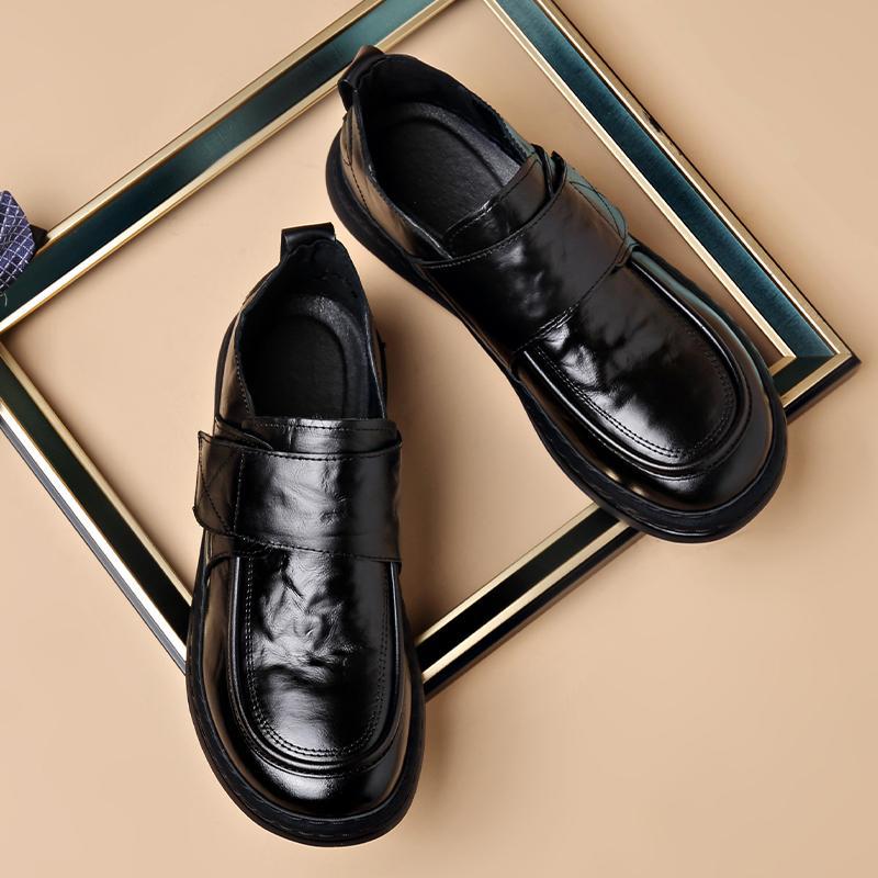 Herrskor Vår och höst Herr Fritidsskor Business Skor Läderskor Herr Läder Yta Mjuk sula Medelålders Low Top Vardagsskor