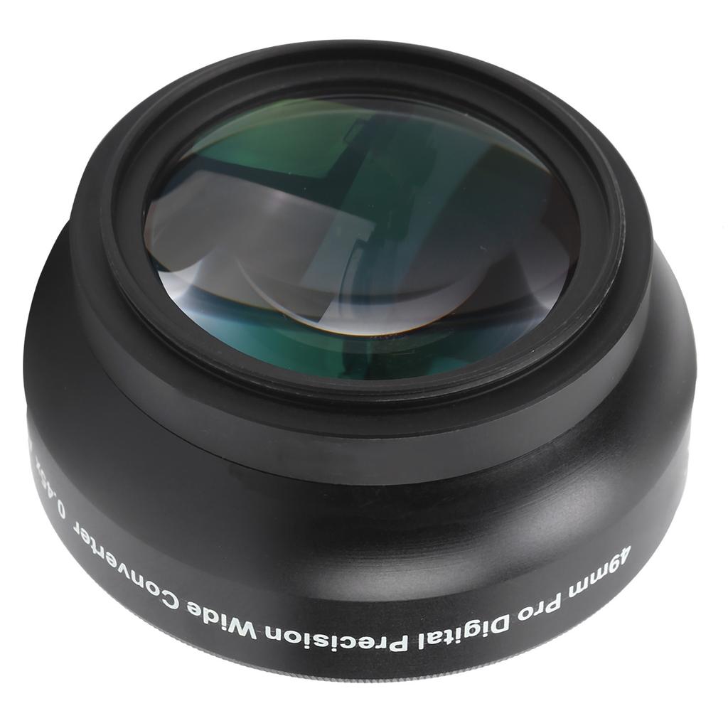 Sticlă Optică 0.45x Unghi Larg Negru Obiectiv Suplimentar pentru Obiectiv Cameră 49mm Filtru 62mm