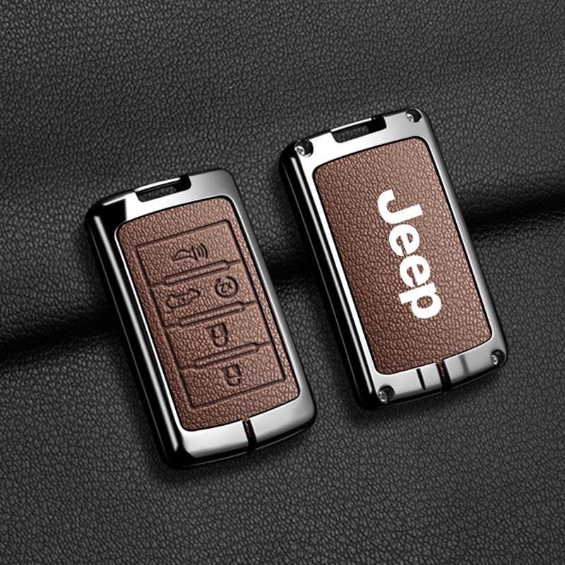 Compatible Jeep Key Case for Compass, Renegade, Cherokee, Grand Commander, Grand Cherokee