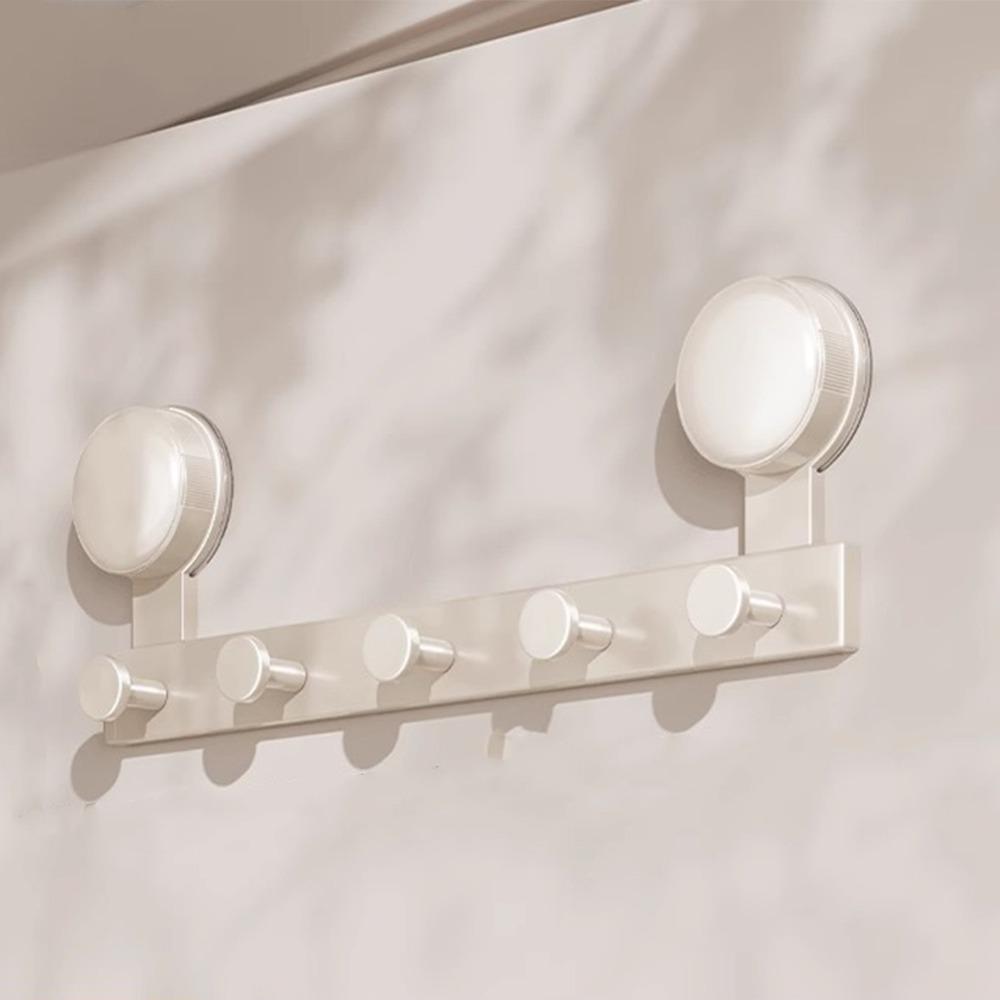 4/5/6 Hooks Suction Cup Door Hook Rust-proof Robe Hook Movable Clothes Hangers  Bedroom