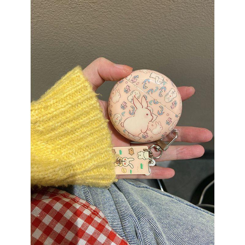 

Earphone Case Freebudspro3 Pendant SE3 Protective Case Pro4 Earphone Sleeves 6i Charging Case 4/4e Cute Cartoon Freeclip Soft Case Freebuds5i Huawei FreeBuds 6i Leaf Rabbit + Hanging