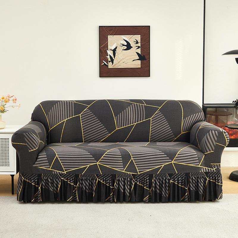 New Sofa Cover One Piece Elastic Universal Cover Two Person Universal Anti Cat Scratch and Dust Proof Sofa All Inclusive Cover
