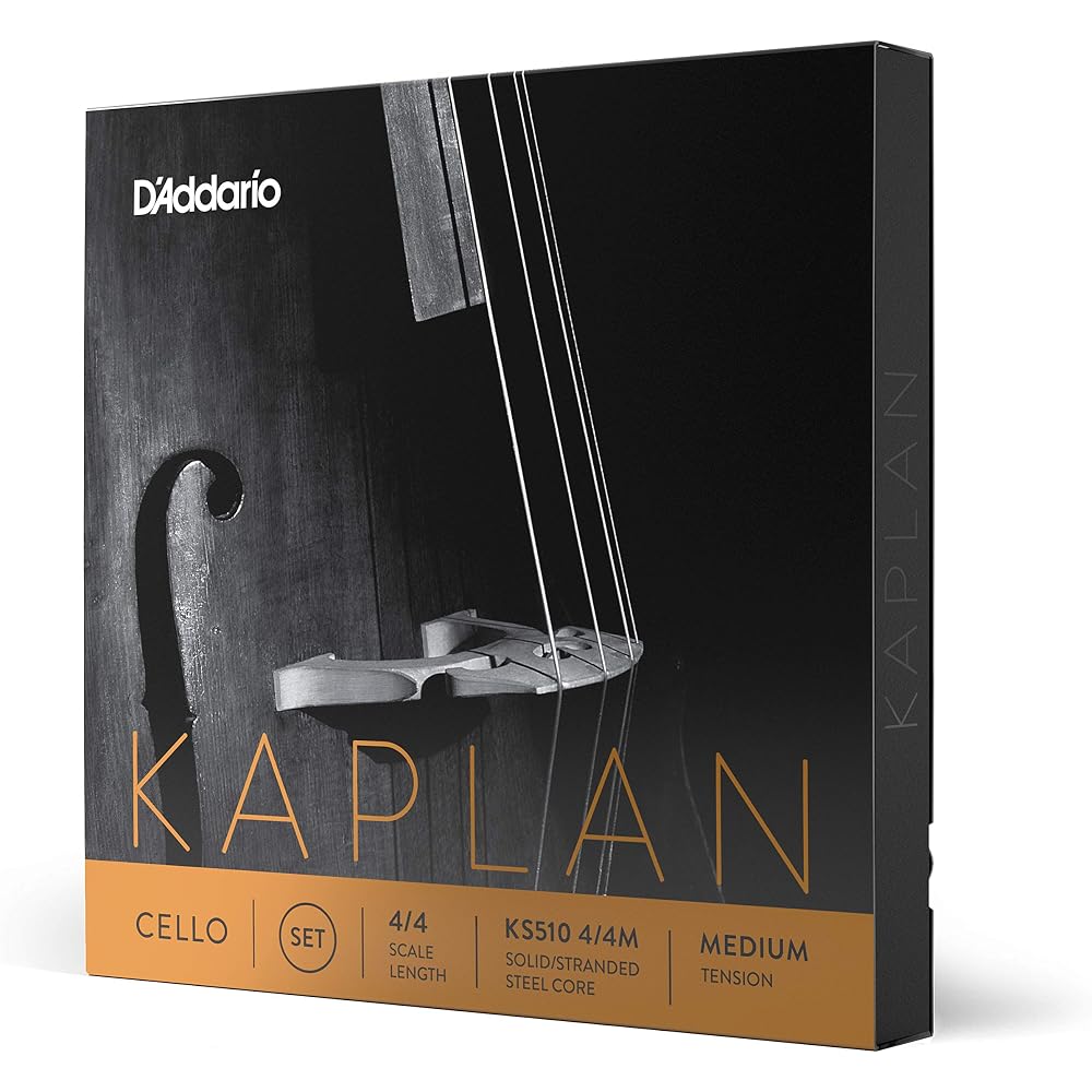 D Addario Kaplan Cello Strings Set KS510 4/4M Medium Tension 4 Strings