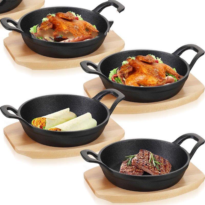 ZISIZ Mini Flat-Bottom Round Frying Pan