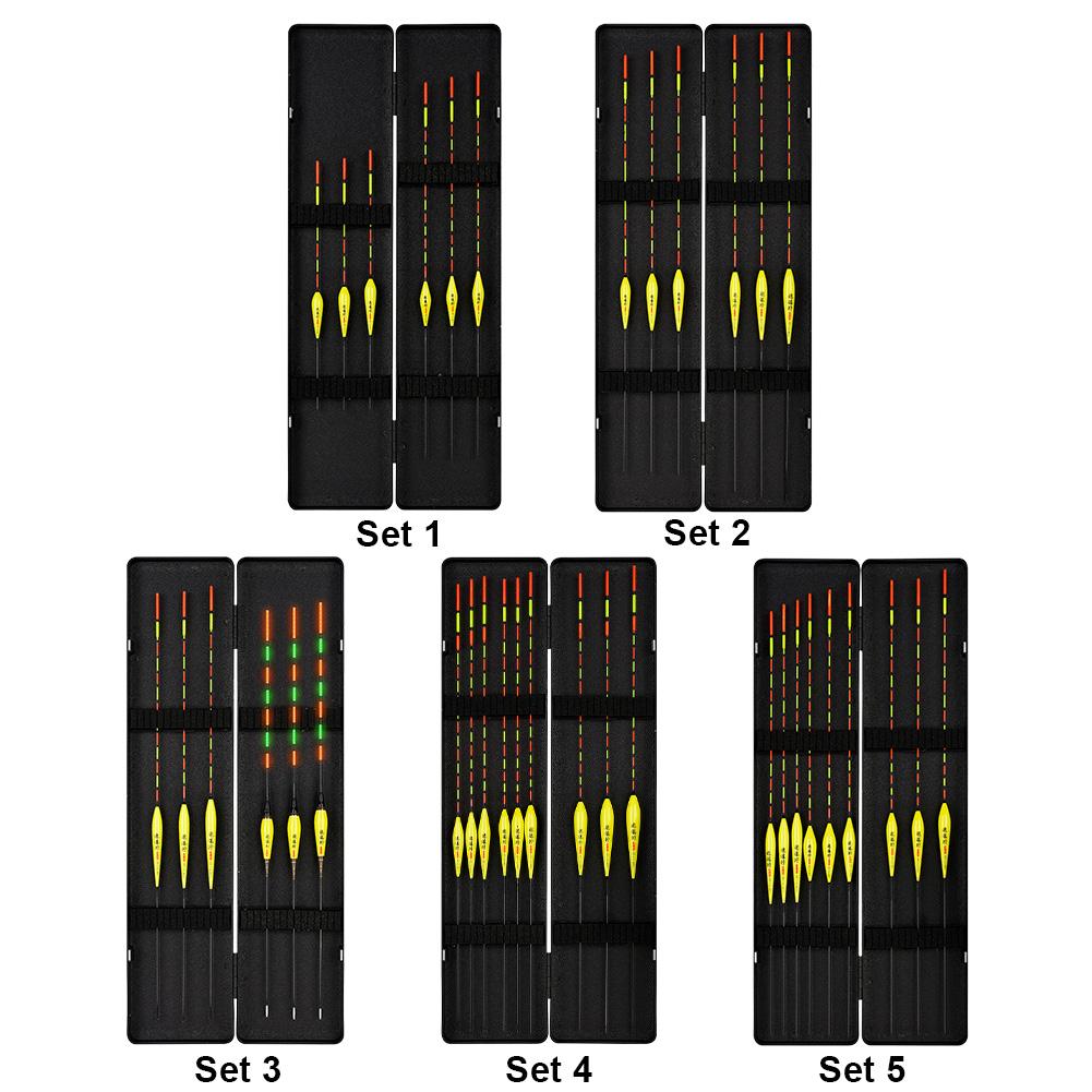 Fishing Float Combination Set Fishing Bobbers with Storage Box Fishing Floats Bobbers High Sensitivity for Outdoor Fishing