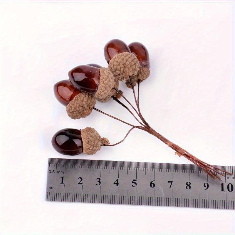 Artificial Mini Foam Fake Nuts Pine Cones 6Pcs Set for Christmas Wedding Tree Vegetable Berry Flowers Decor