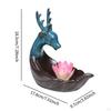 Backflow Incense Burner Waterfall Lotus Ceramic Censer Desk Statue Stick Holder Elk for
