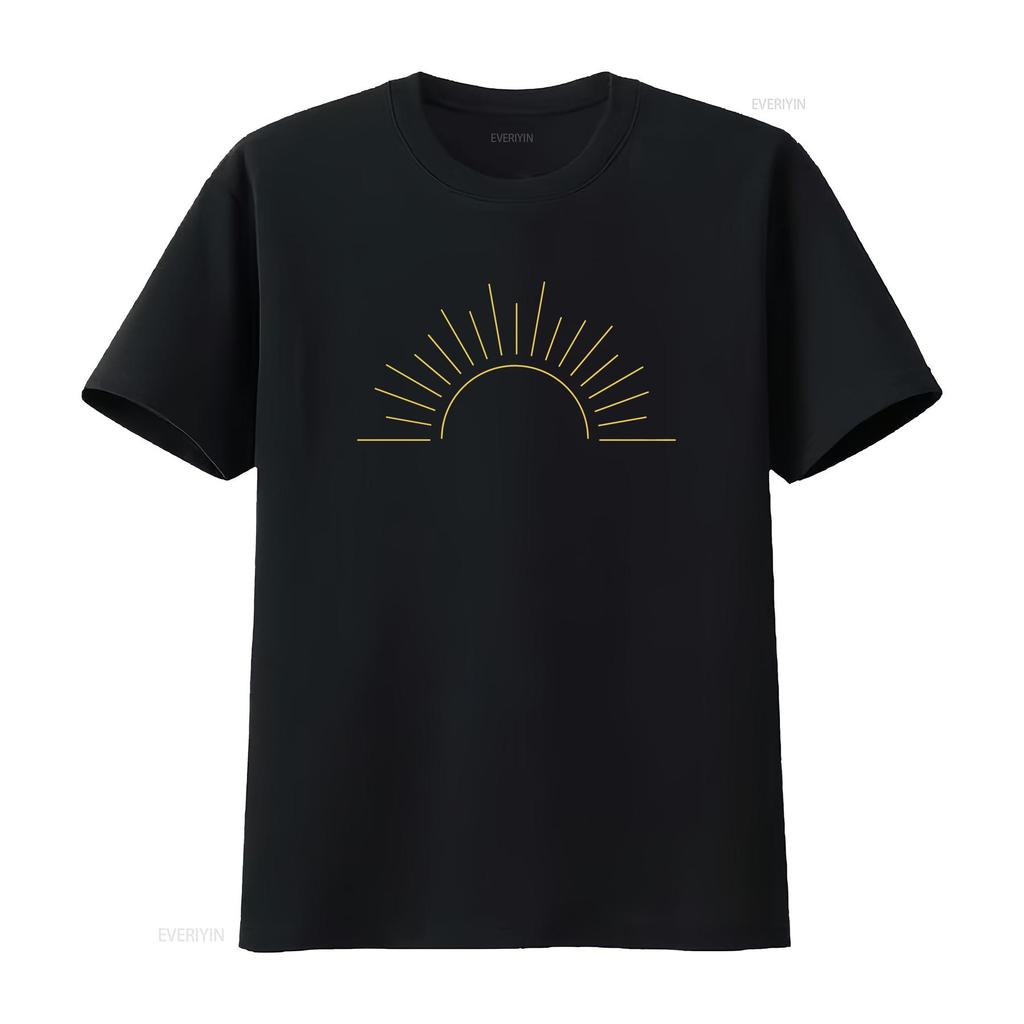 Tričko SunseT Sluneční Světlo Sluneční Paprsky Boho Barvené v Kusu Nadměrné Buď Světlo Vintage Vyprané Měkké Pohodlné Grafické Ležérní