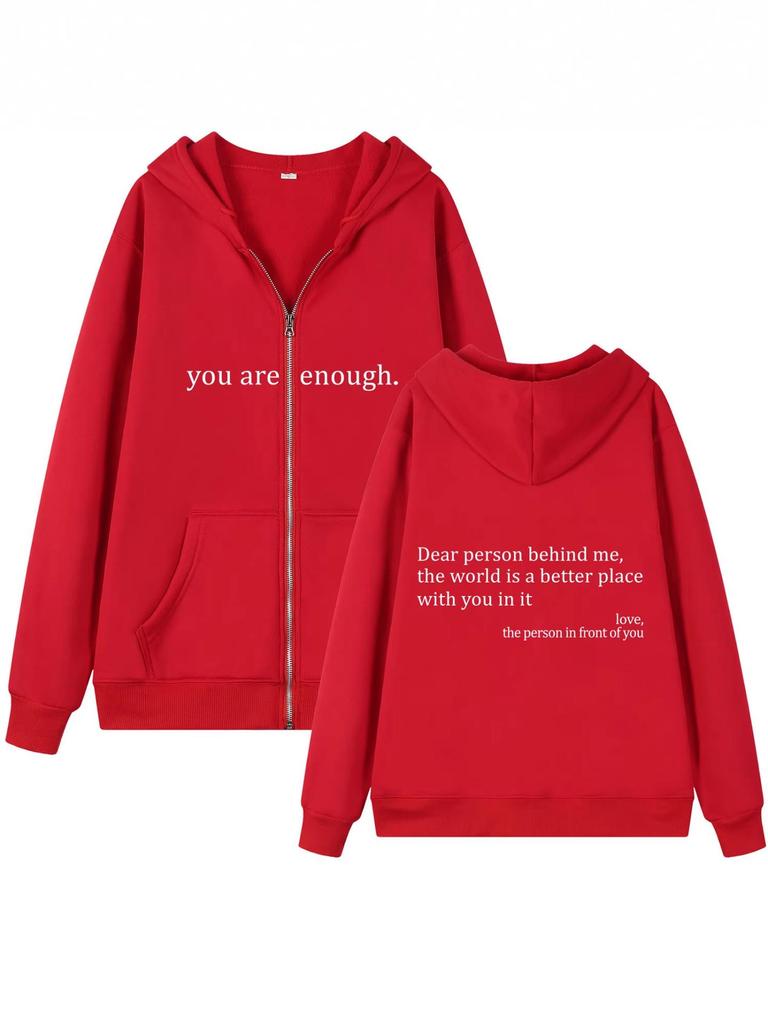 Women's Oversized Hooded Sweatshirt - Cute Autumn Jacket with Drawstring & Zipper for Teen Girls