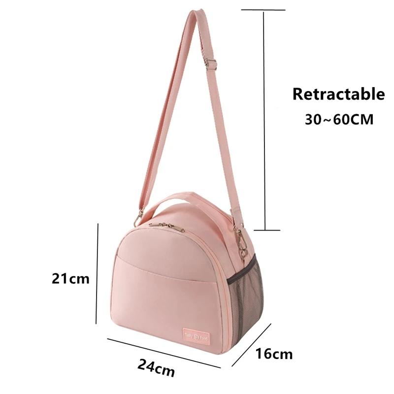 Oxford Large Capacity Insulated Portable Lunch Bag for Workers Portable Lunch Box Insulated Bag Can Be Slung Over The Shoulder