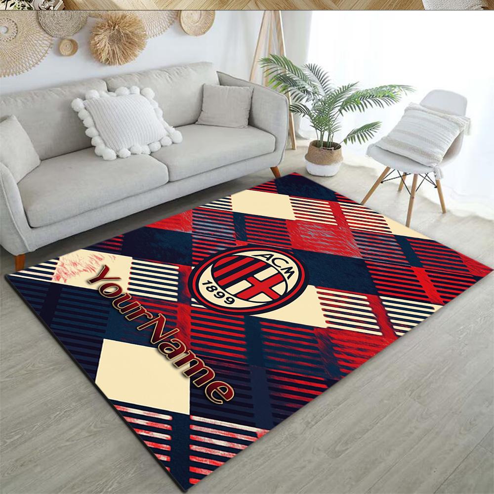 Ac Milan Customizable Name Area Rug Design for Kitchen Outdoor Foyer Balcony Antislip Carpet Anime Office Decor