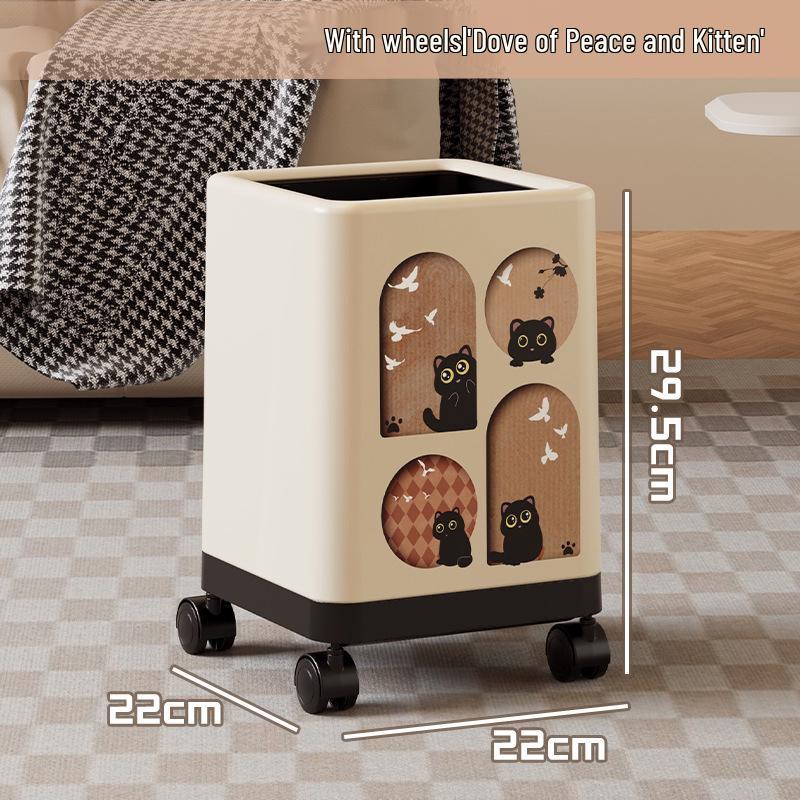 Star You Pojízdný odpadkový koš 2024: Všestranný odpadkový koš vysoké hodnoty do obývacího pokoje, koupelny, ložnice s kolečky